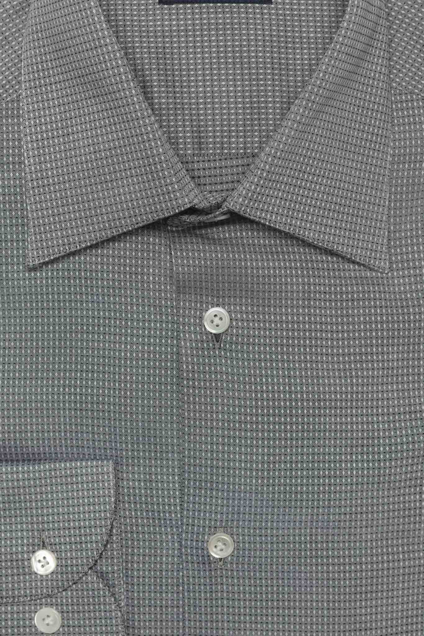 GRAY BUSINESS SHIRT WITH WHITE AND BLACK
