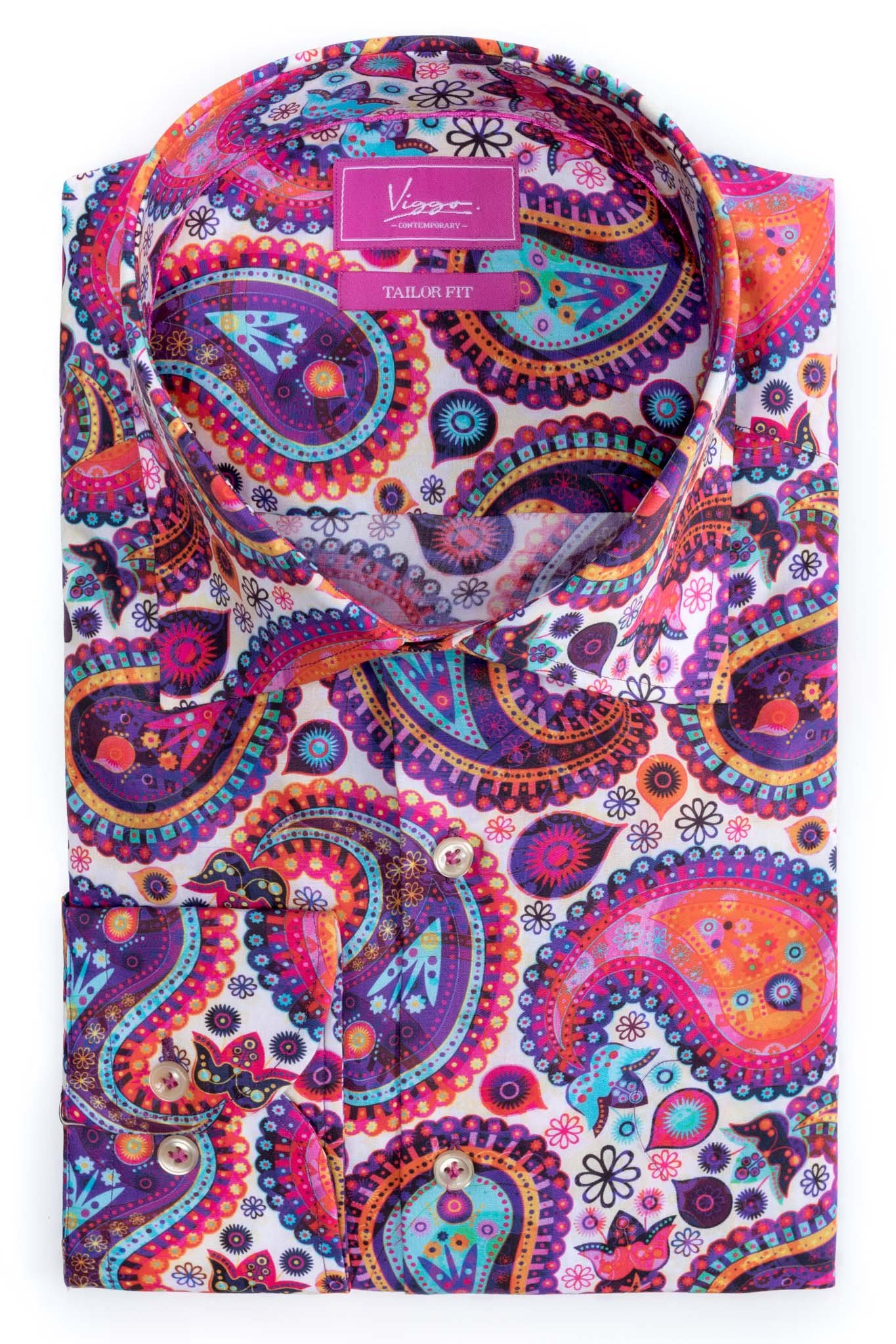 CAMASA ALBA CU PRINT FLORAL CORAI