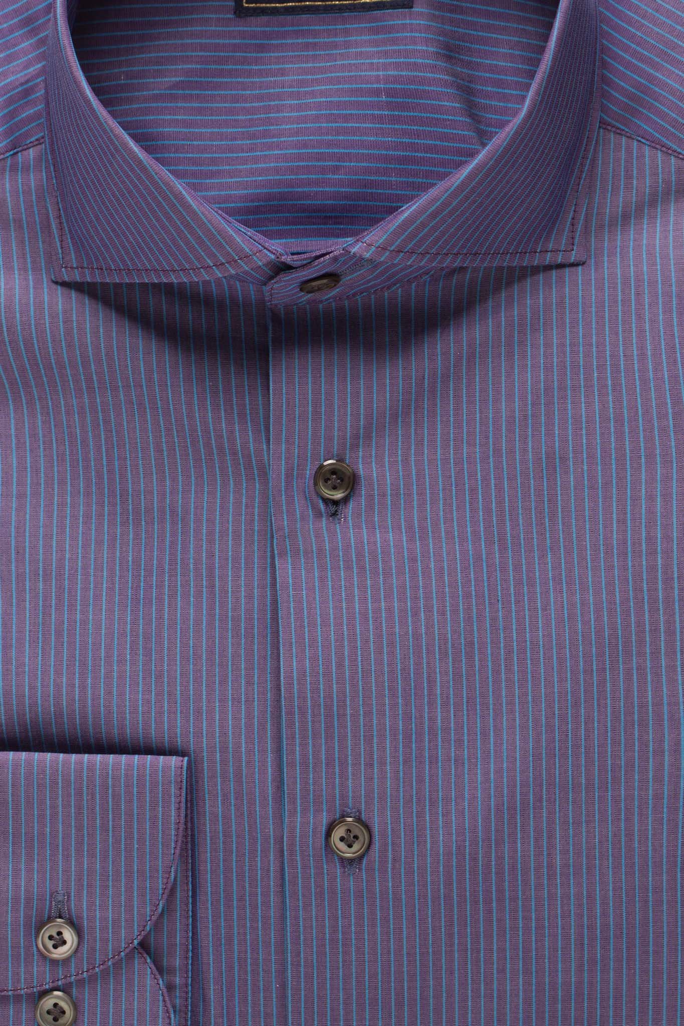 Camasa Business Mov Cu Dungi Albastre