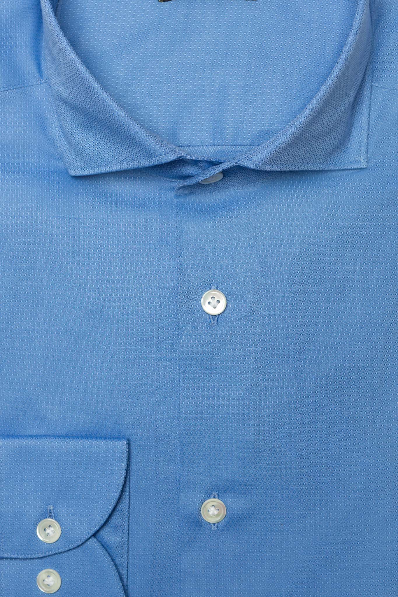 FINE TEXTURED BLUE BUSINESS SHIRT