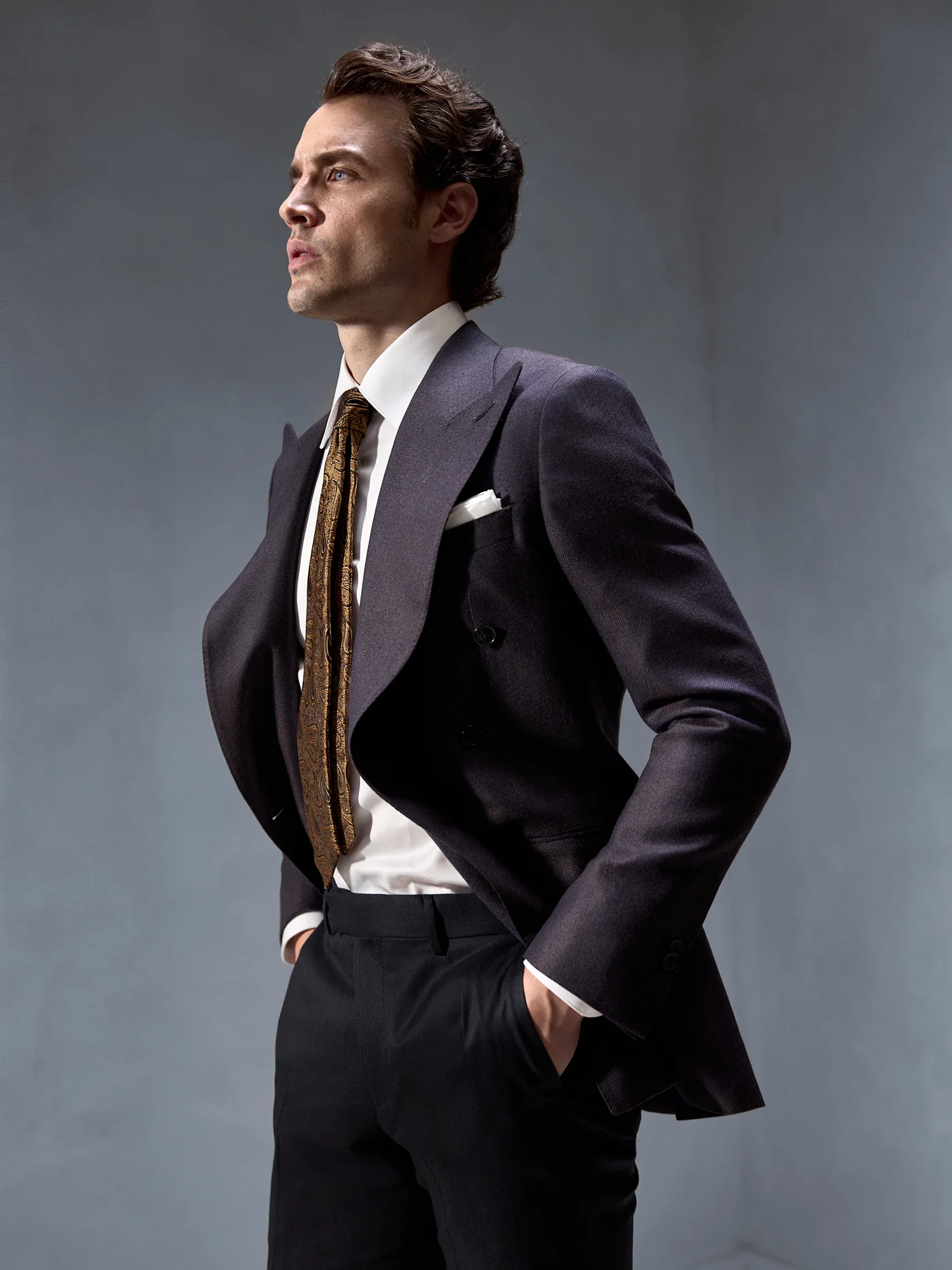 Sacou Made to Measure double breasted tesatura Fratelli Tallia di Delfino