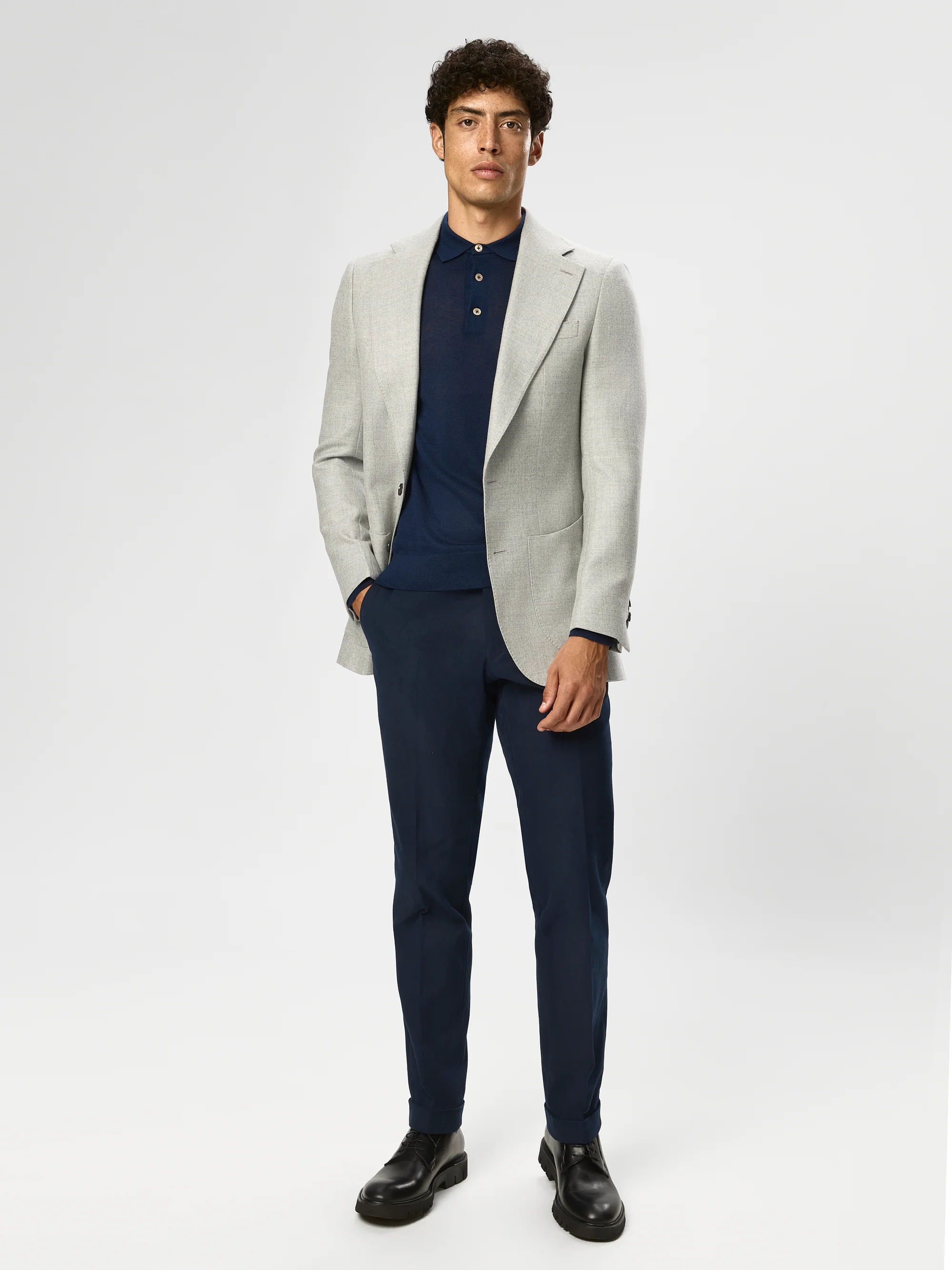 Sacou gri tesatura Vitale Barberis Canonico