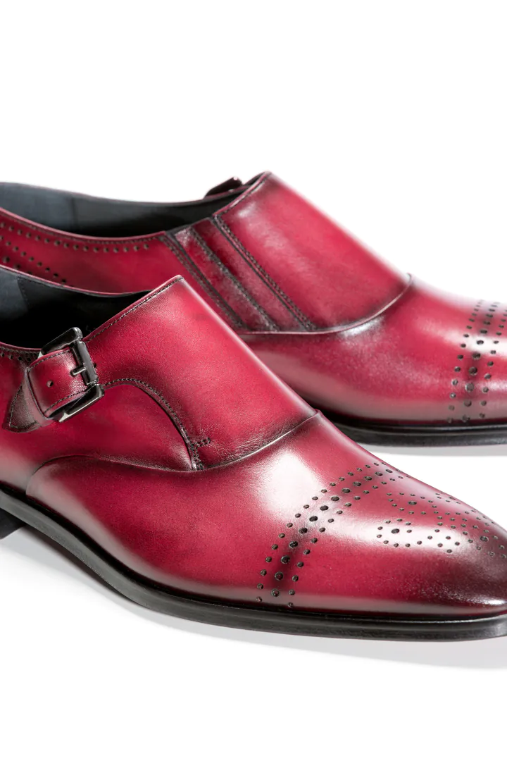 BURGUNDY SINGLE MONKSTRAP