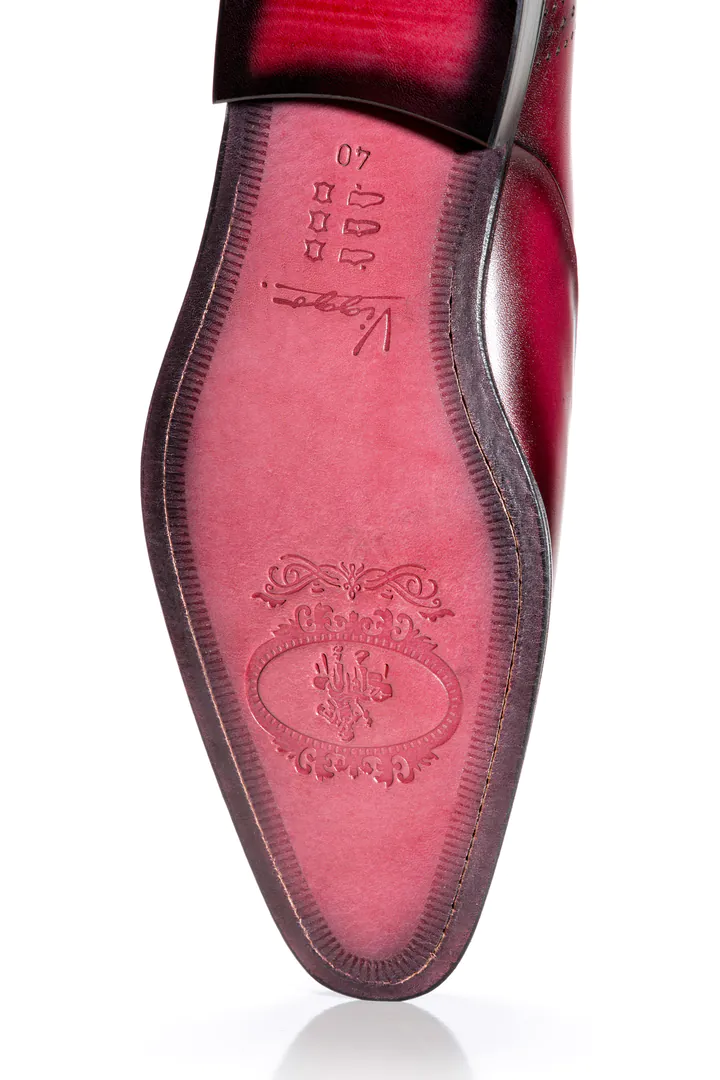 BURGUNDY SINGLE MONKSTRAP - imagine 3