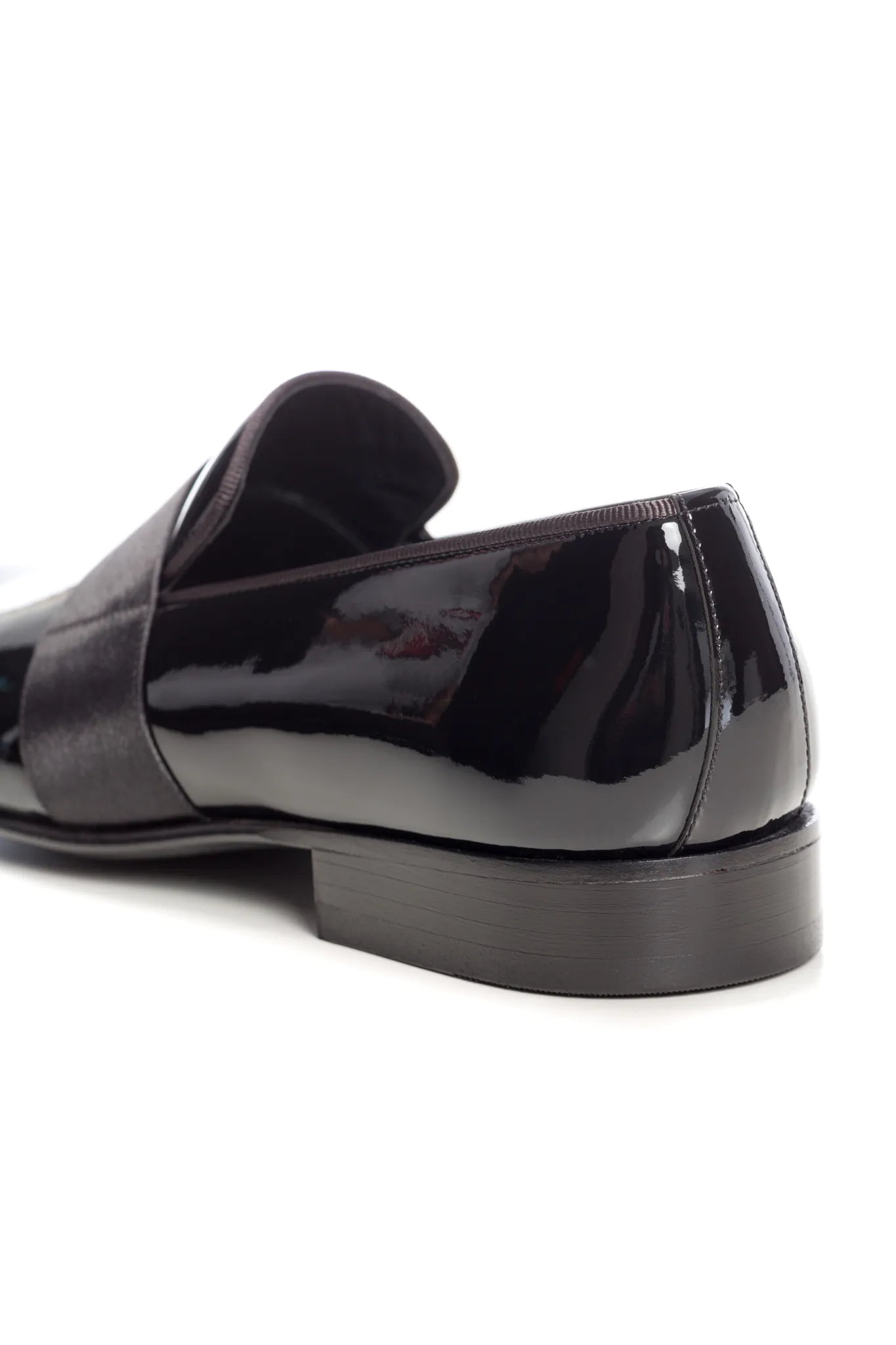 SHINY BLACK TUXEDO SHOES - imagine 3