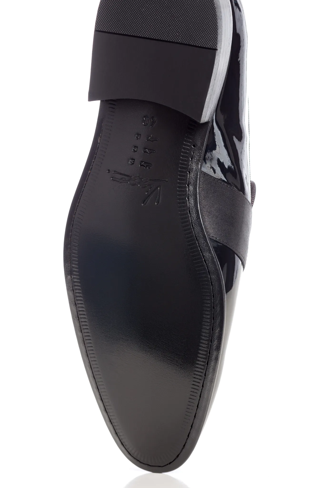 SHINY BLACK TUXEDO SHOES - imagine 5