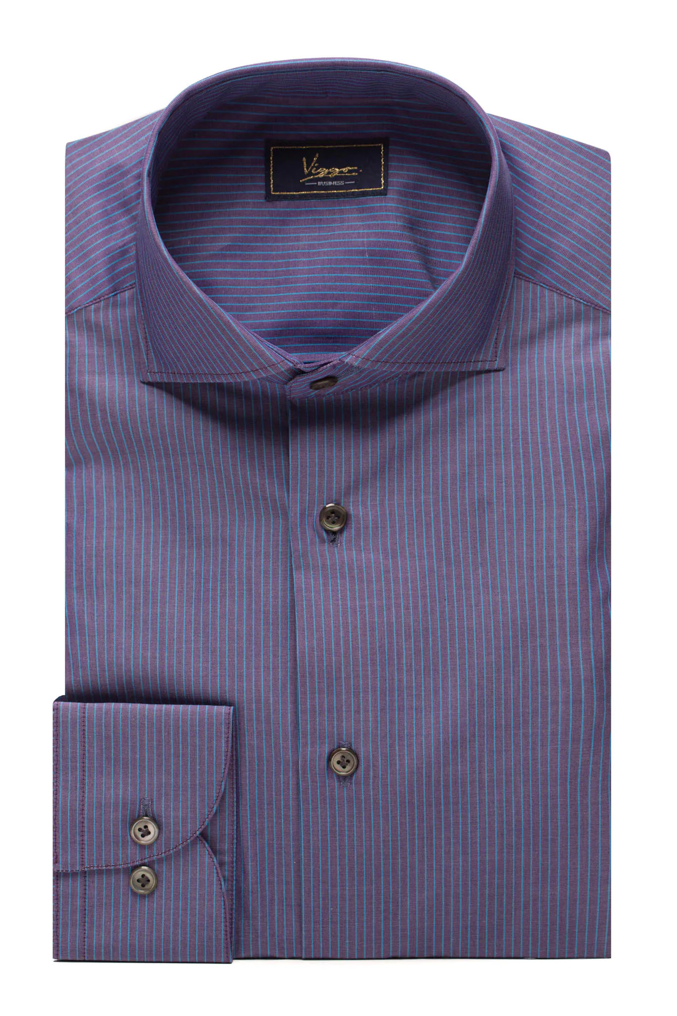 Camasa Business Mov Cu Dungi Albastre