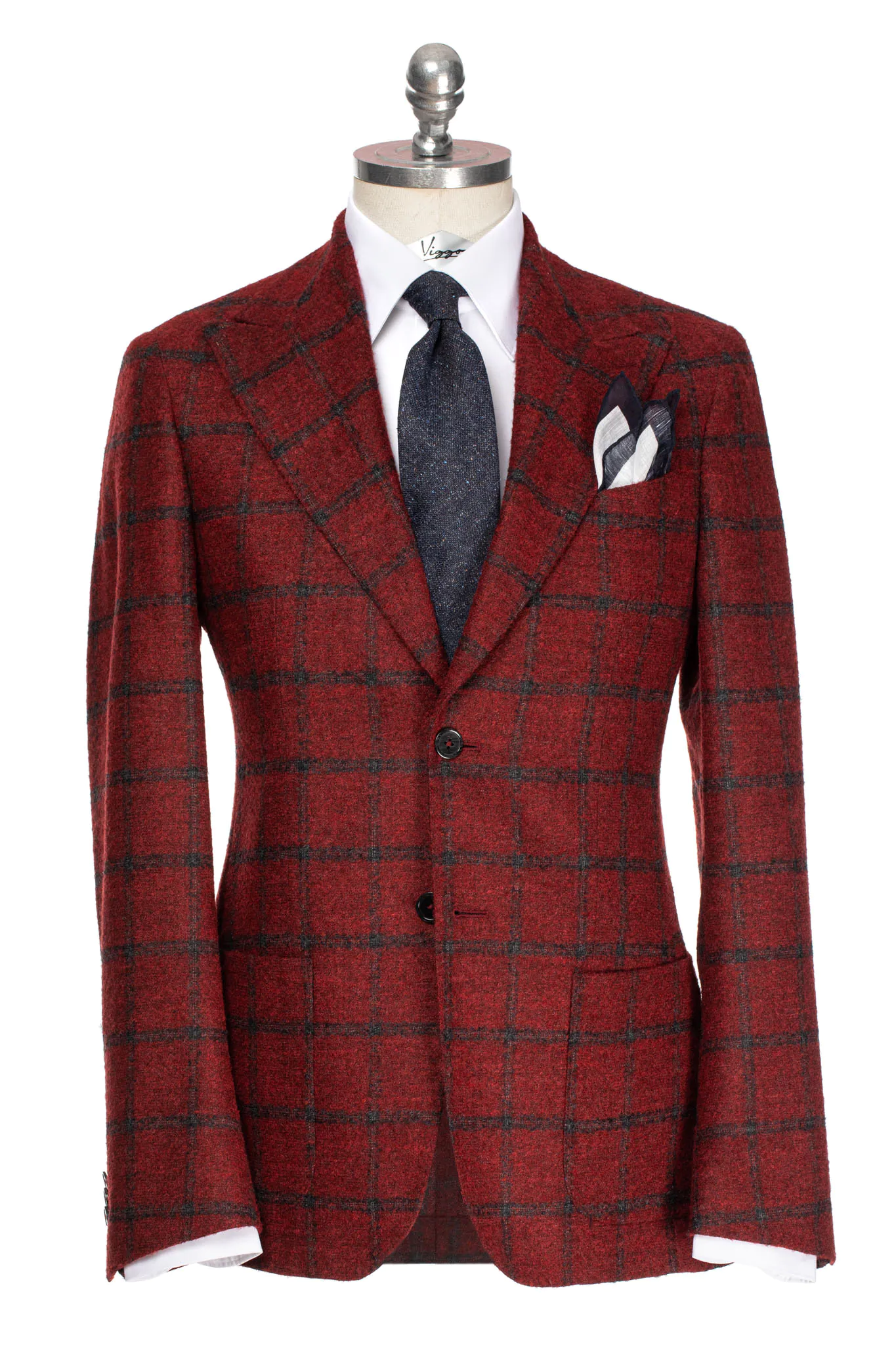 SACOU ROSU IN CAROURI TAILORED FIT