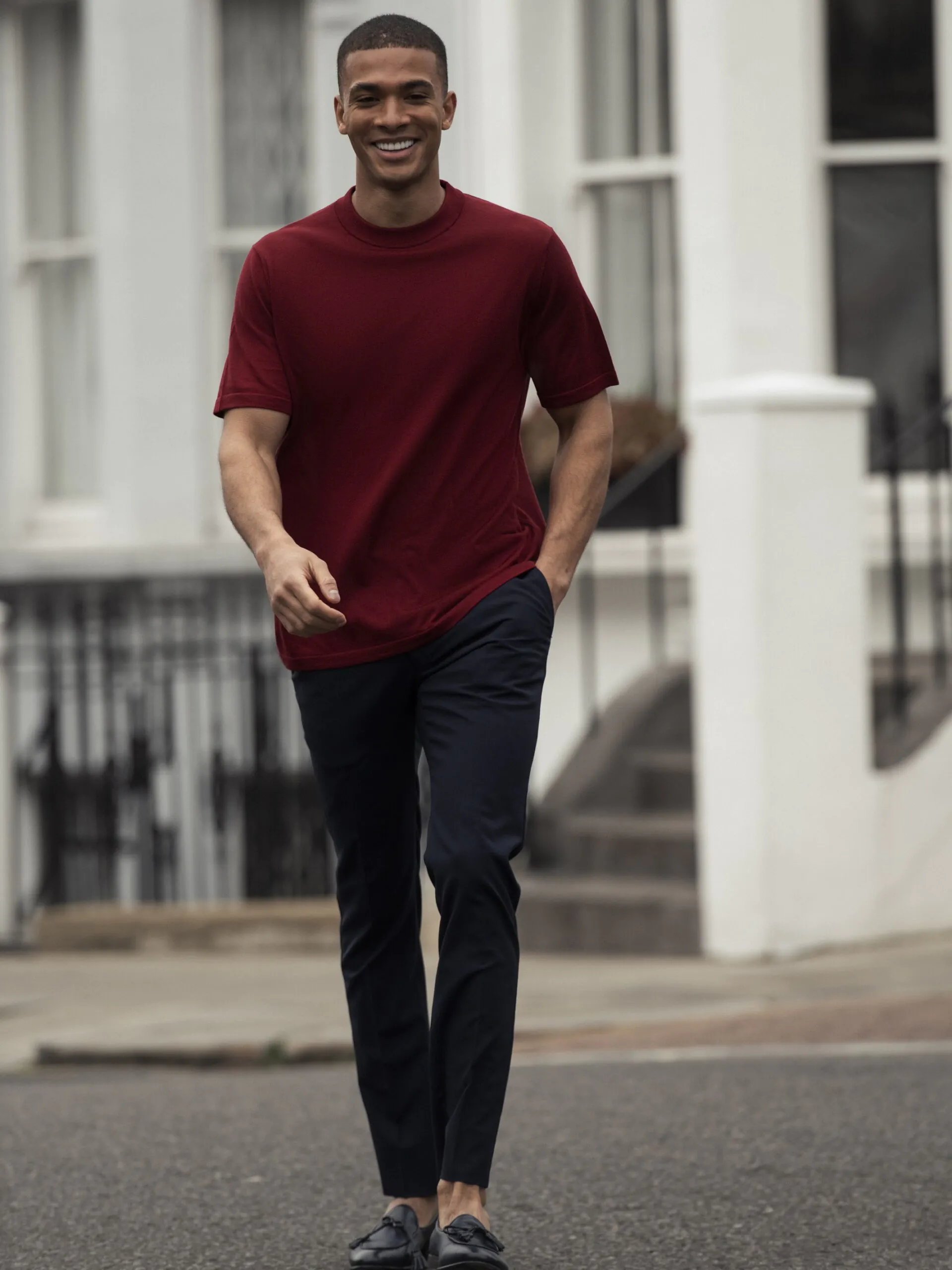 TRICOU BORDEAUX DIN MATASE NATURALA SI LANA MERINO