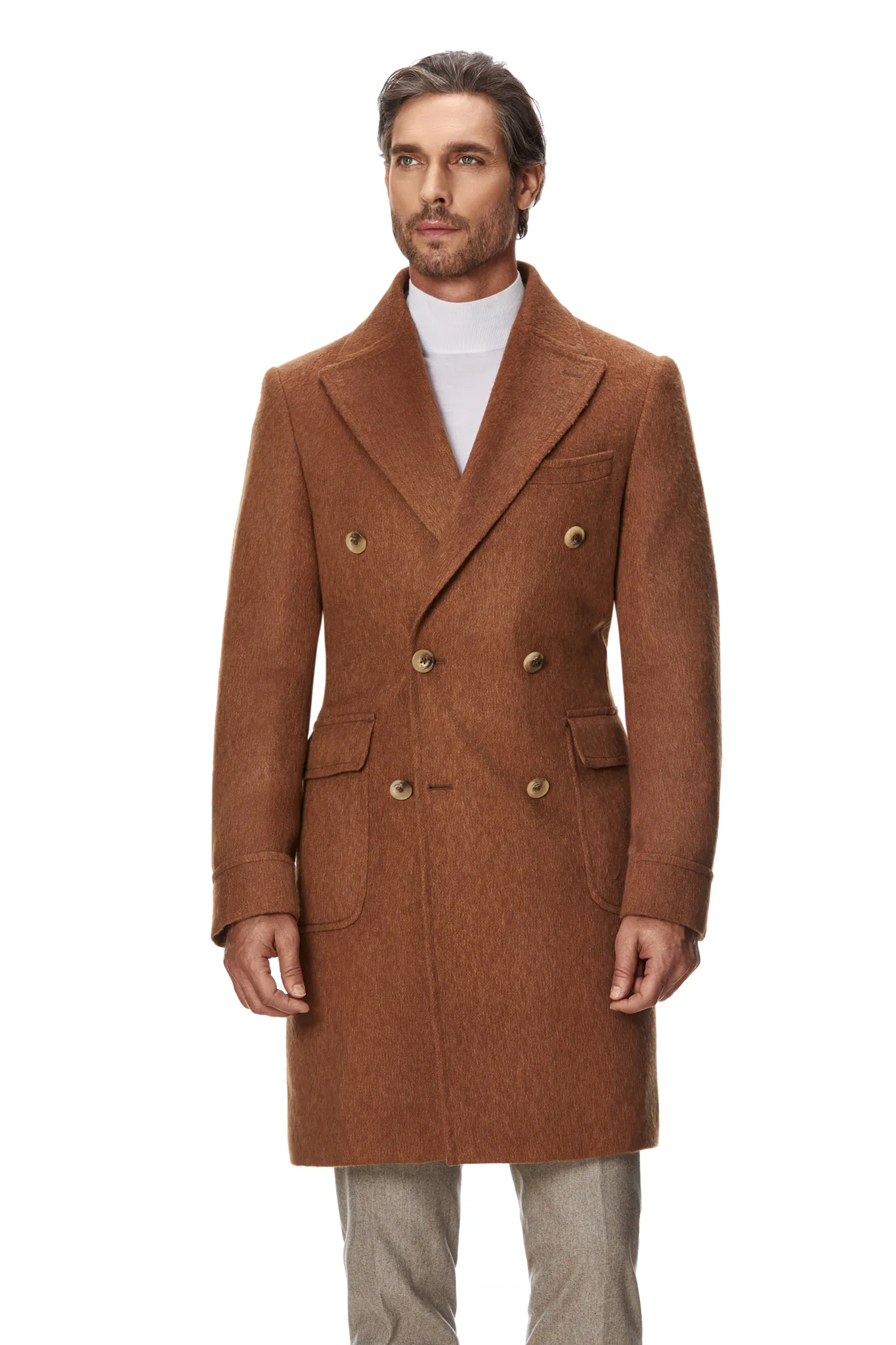 PALTON CAMEL DIN PAR DE CAMILA - imagine 4