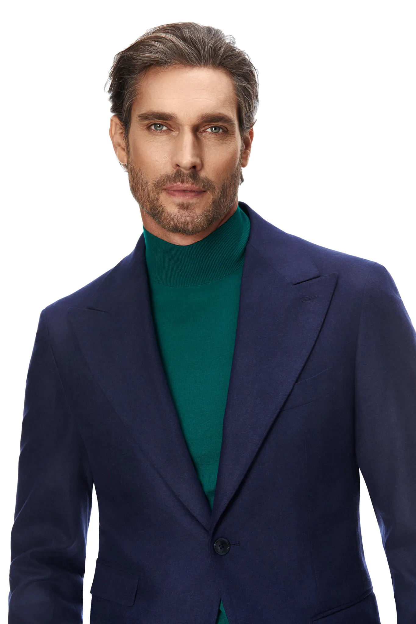 MALETA VERDE DIN LANA MERINO EXTRA FINA 16 GG - imagine 5