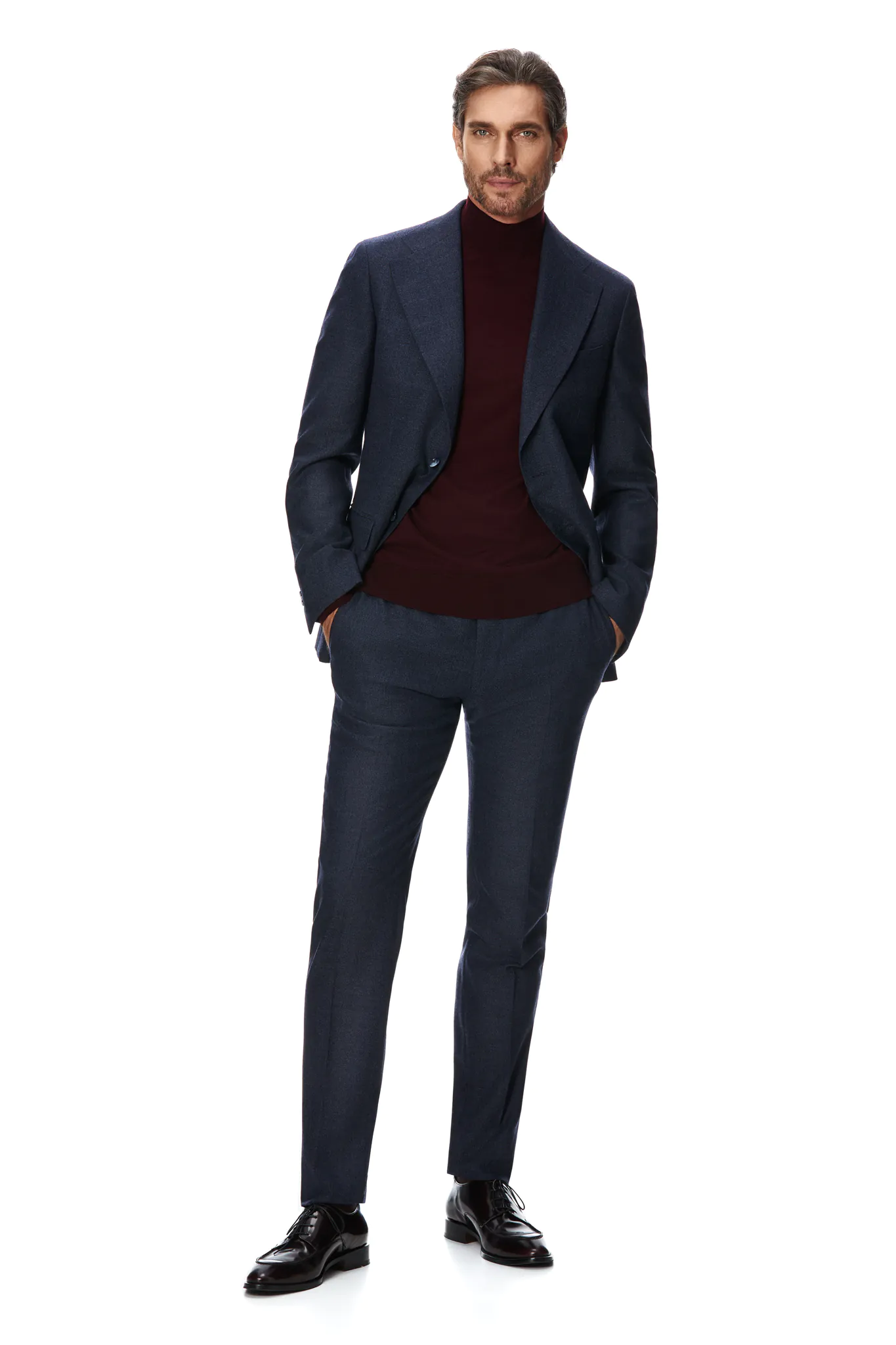 MALETA BORDEAUX DIN LANA MERINO EXTRA FINA 16 GG - imagine 3