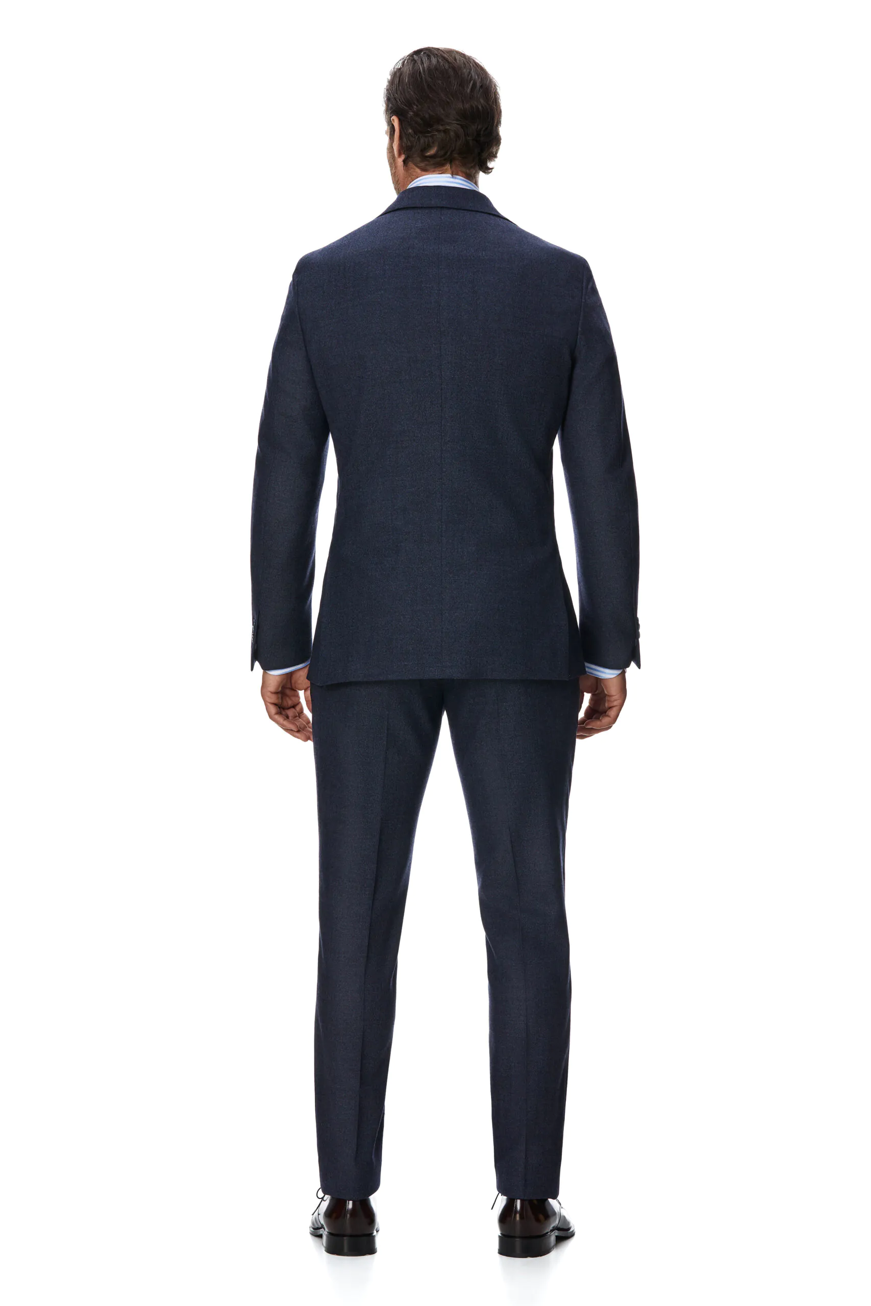 COSTUM DOUA PIESE BLEUMARIN DIN FLANEL TEXTURAT - imagine 4