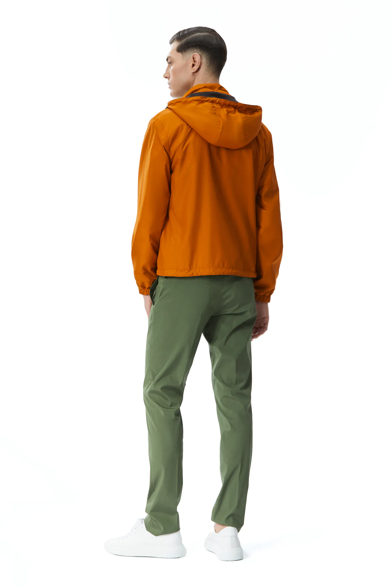 JACHETA REVERSIBILA CAMEL/MARO DIN MATERIAL TEHNO SI LANA - imagine 4