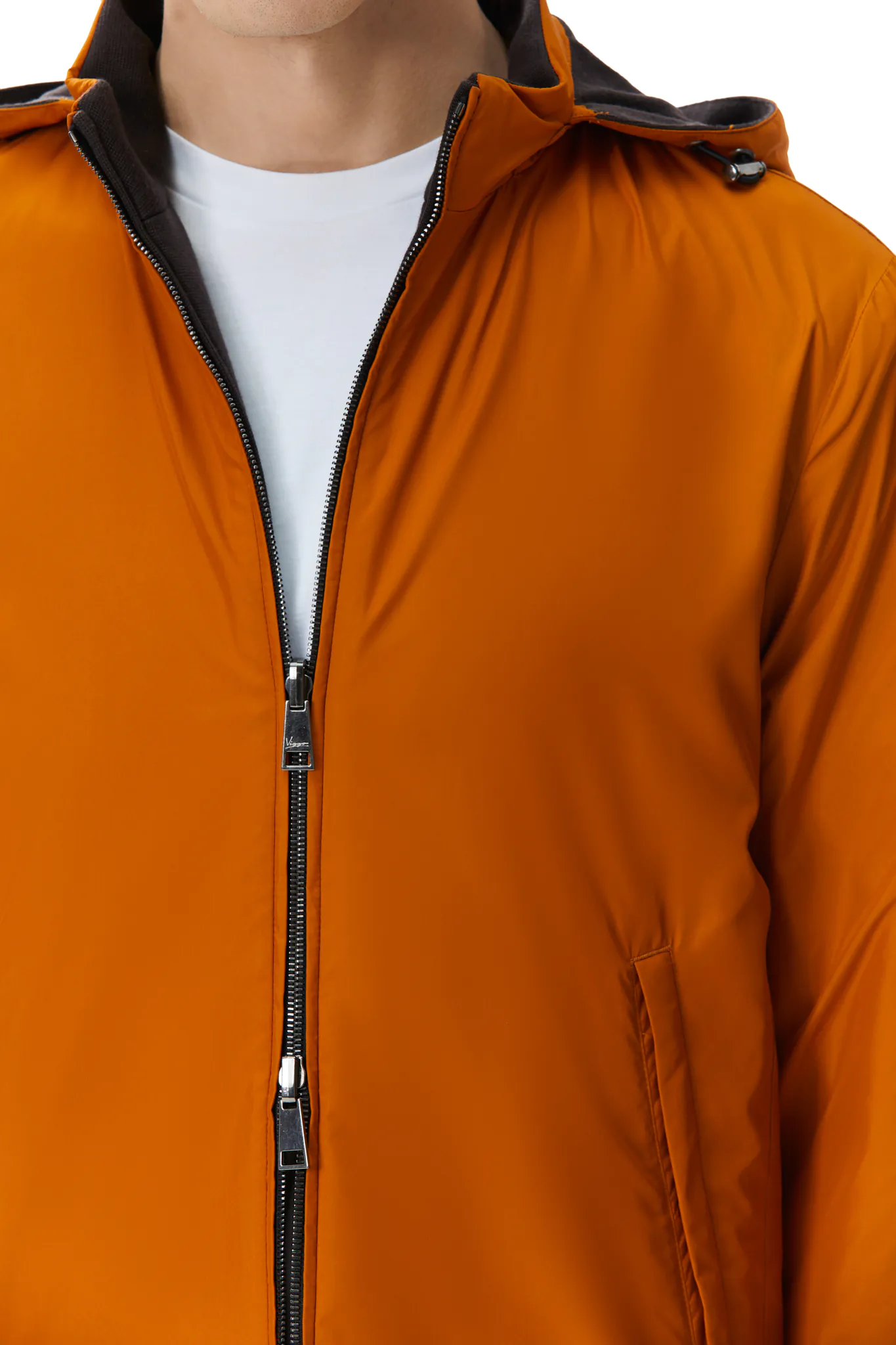 JACHETA REVERSIBILA CAMEL/MARO DIN MATERIAL TEHNO SI LANA - imagine 3