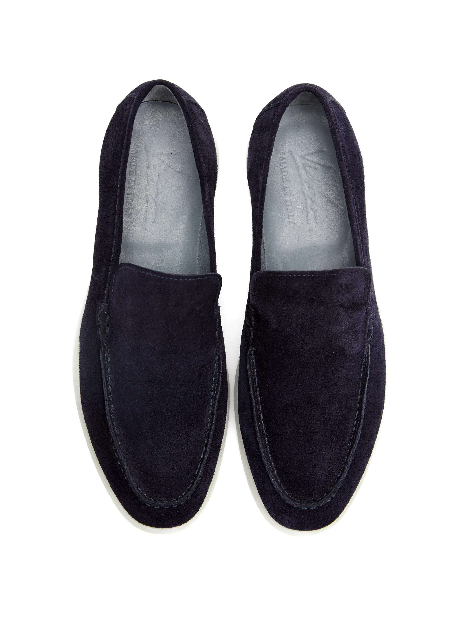 MOCASINI NAVY DIN PIELE INTOARSA - imagine 3