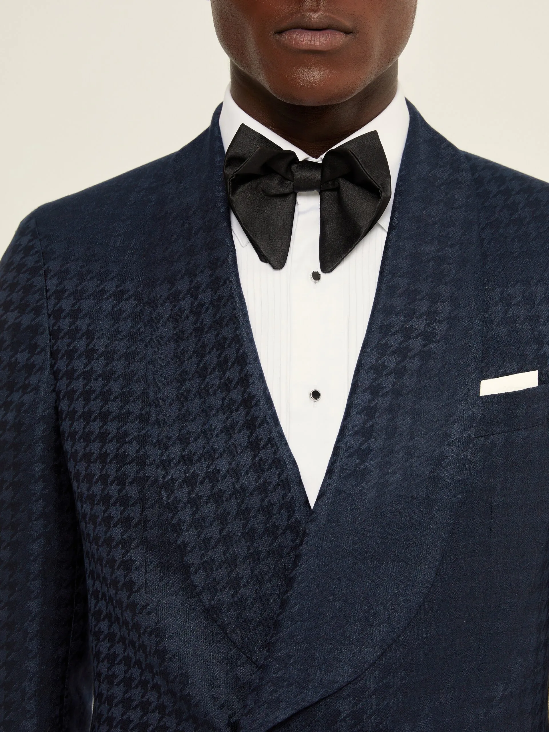 SACOU SMOKING NAVY DIN CASMIR SI MATASE - imagine 3