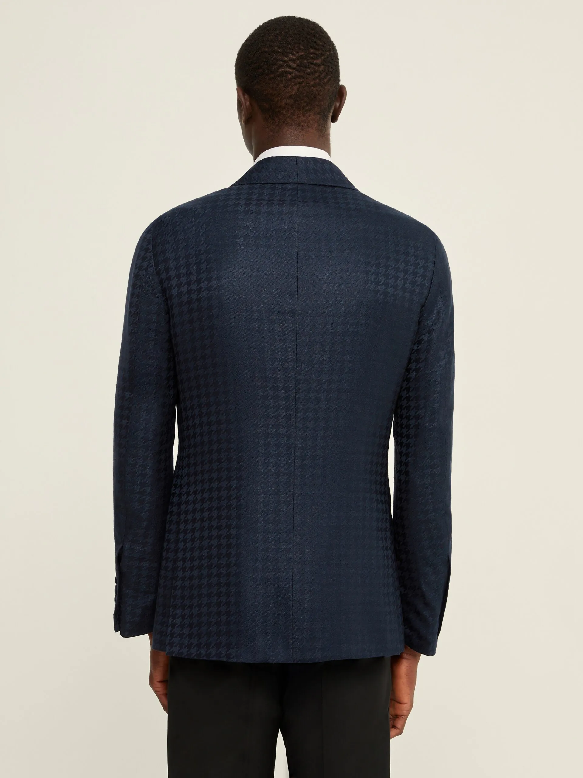 SACOU SMOKING NAVY DIN CASMIR SI MATASE - imagine 4