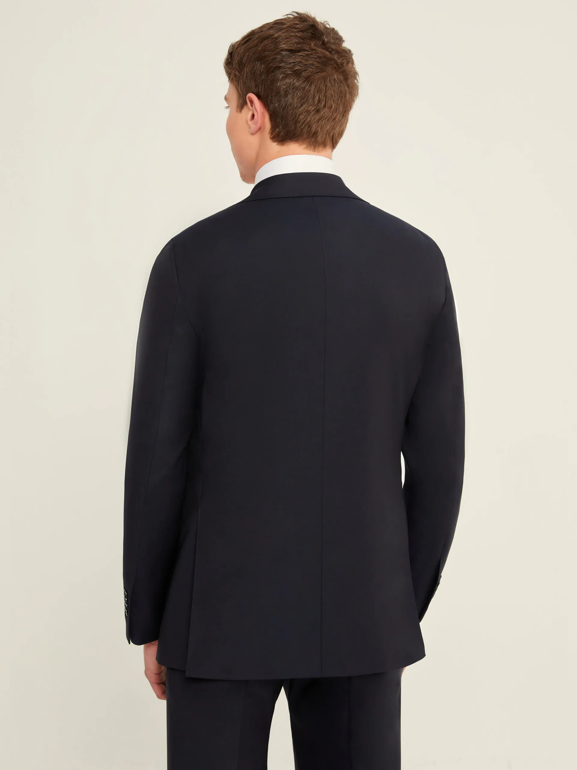 COSTUM DOUA PIESE NAVY DIN LANA SI MATASE - imagine 4