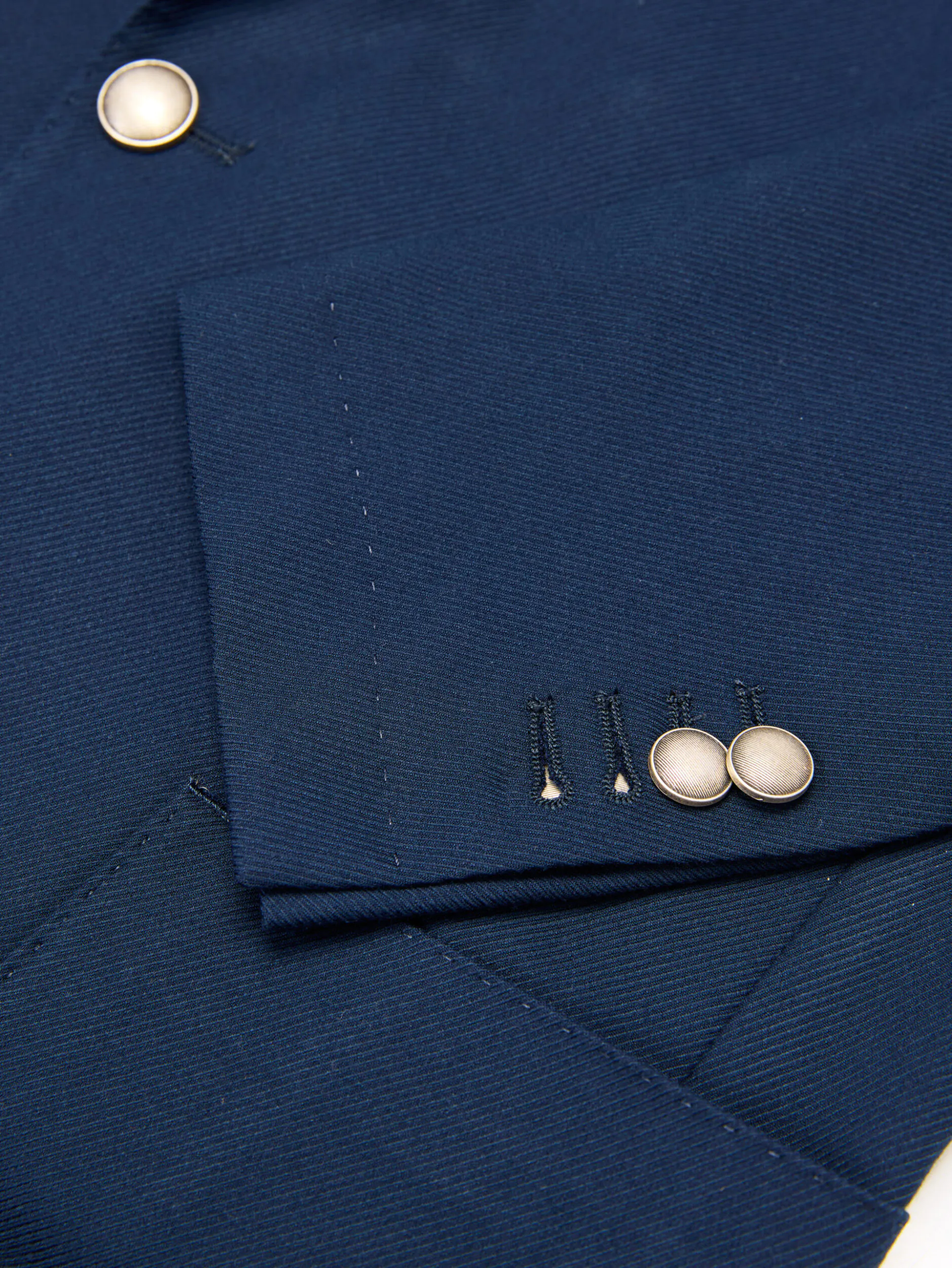 SACOU NAVY SLIM FIT CU REVER DECUPAT - imagine 5