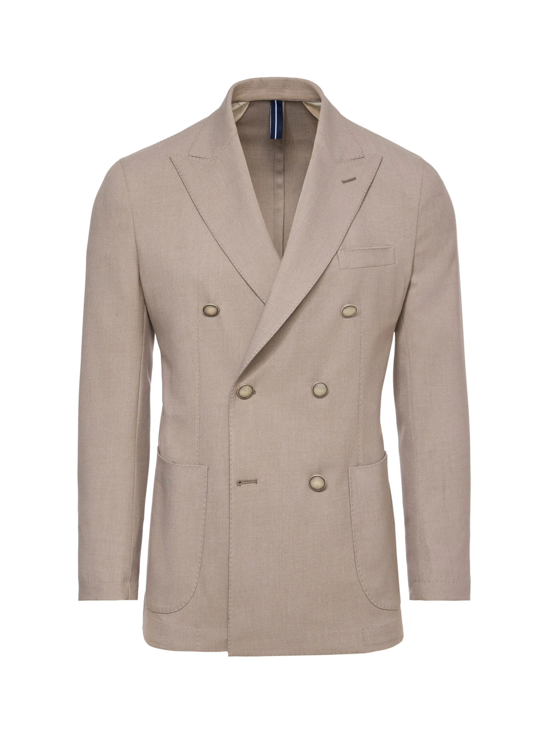 SACOU BEIGE LA DOUA RANDURI DE NASTURI SLIM FIT