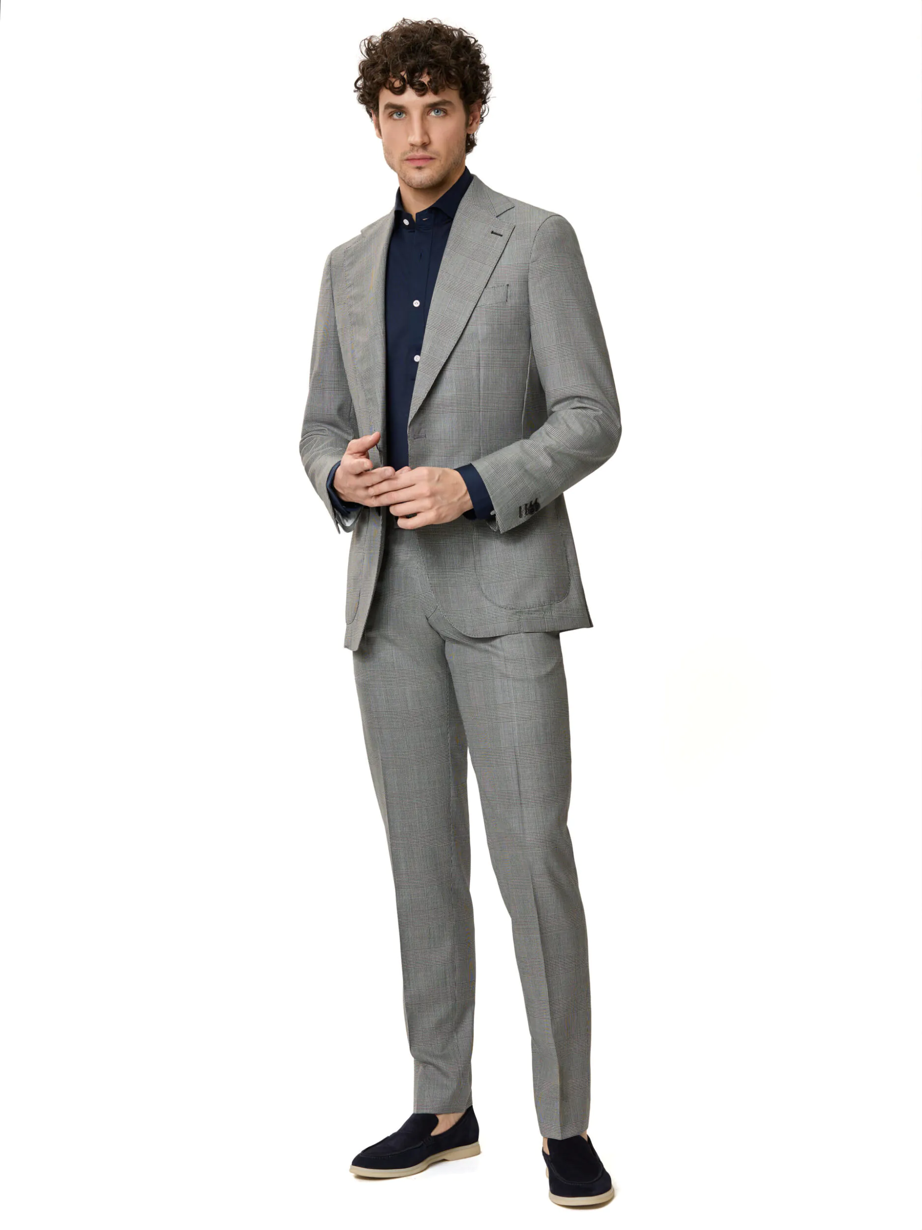 COSTUM TESATURA TALLIA DI DELFINO, MADE TO MEASURE, GRI IN CAROURI