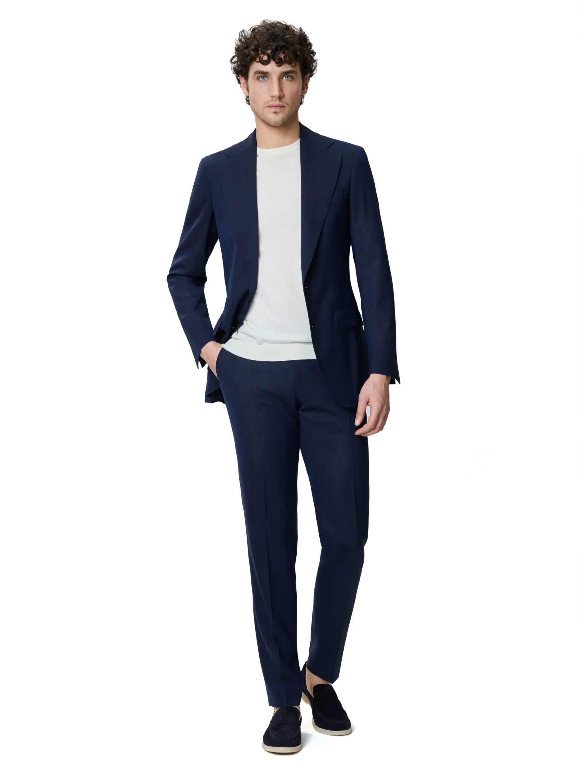 COSTUM TESATURA TALLIA DI DELFINO, MADE TO MEASURE, NAVY CU DUNGI FINE