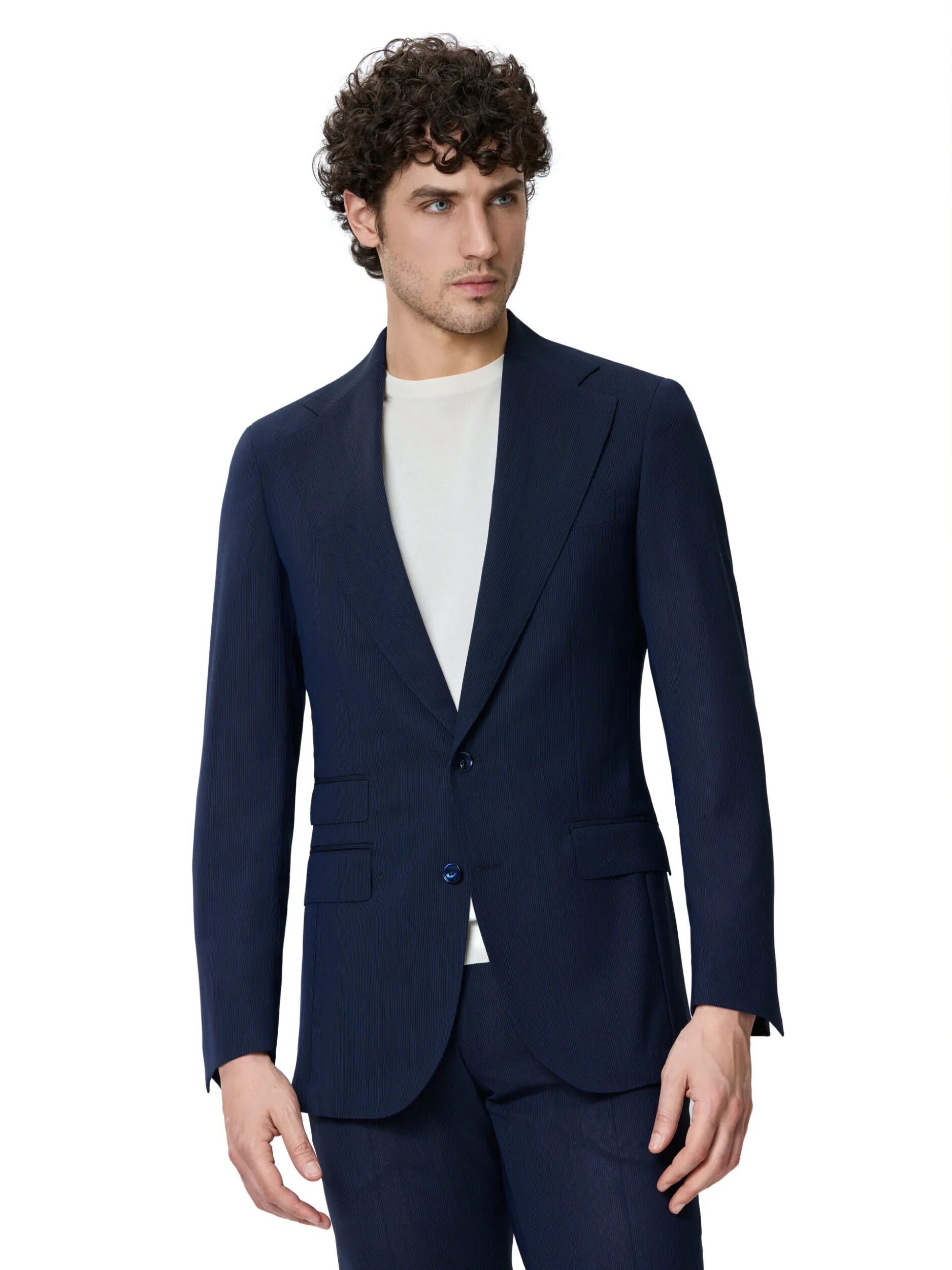 COSTUM TESATURA TALLIA DI DELFINO, MADE TO MEASURE, NAVY CU DUNGI FINE - imagine 4