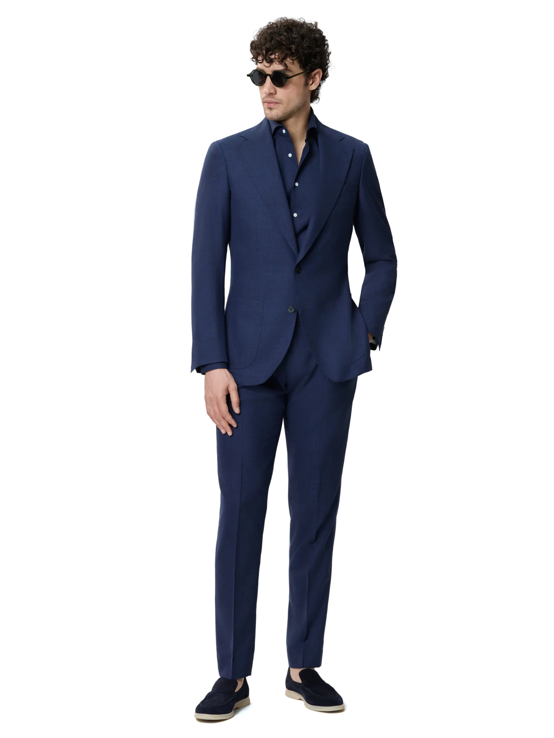 COSTUM TESATURA LORO PIANA, MADE TO MEASURE, BLEUMARIN