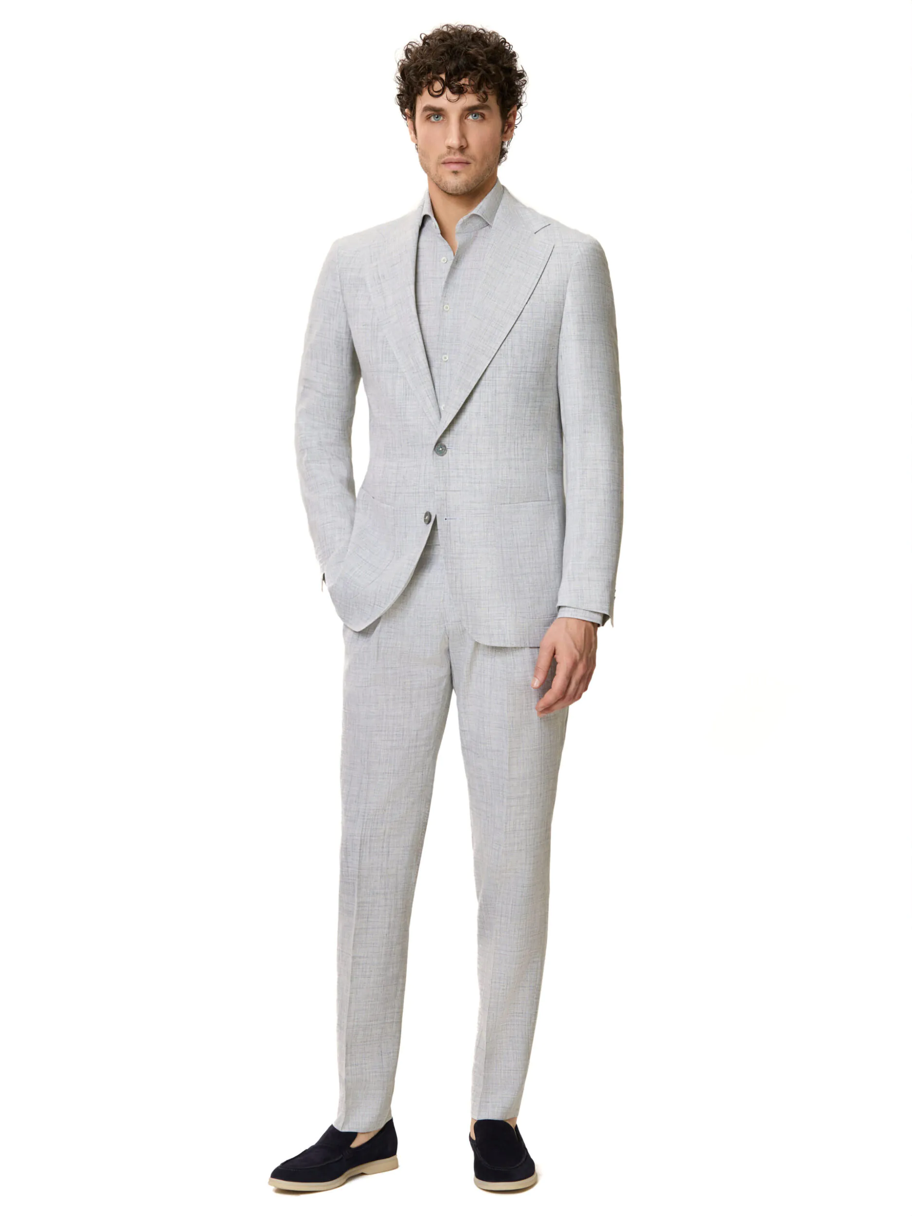 COSTUM TESATURA LORO PIANA SUMMERTIME, MADE TO MEASURE, GRI