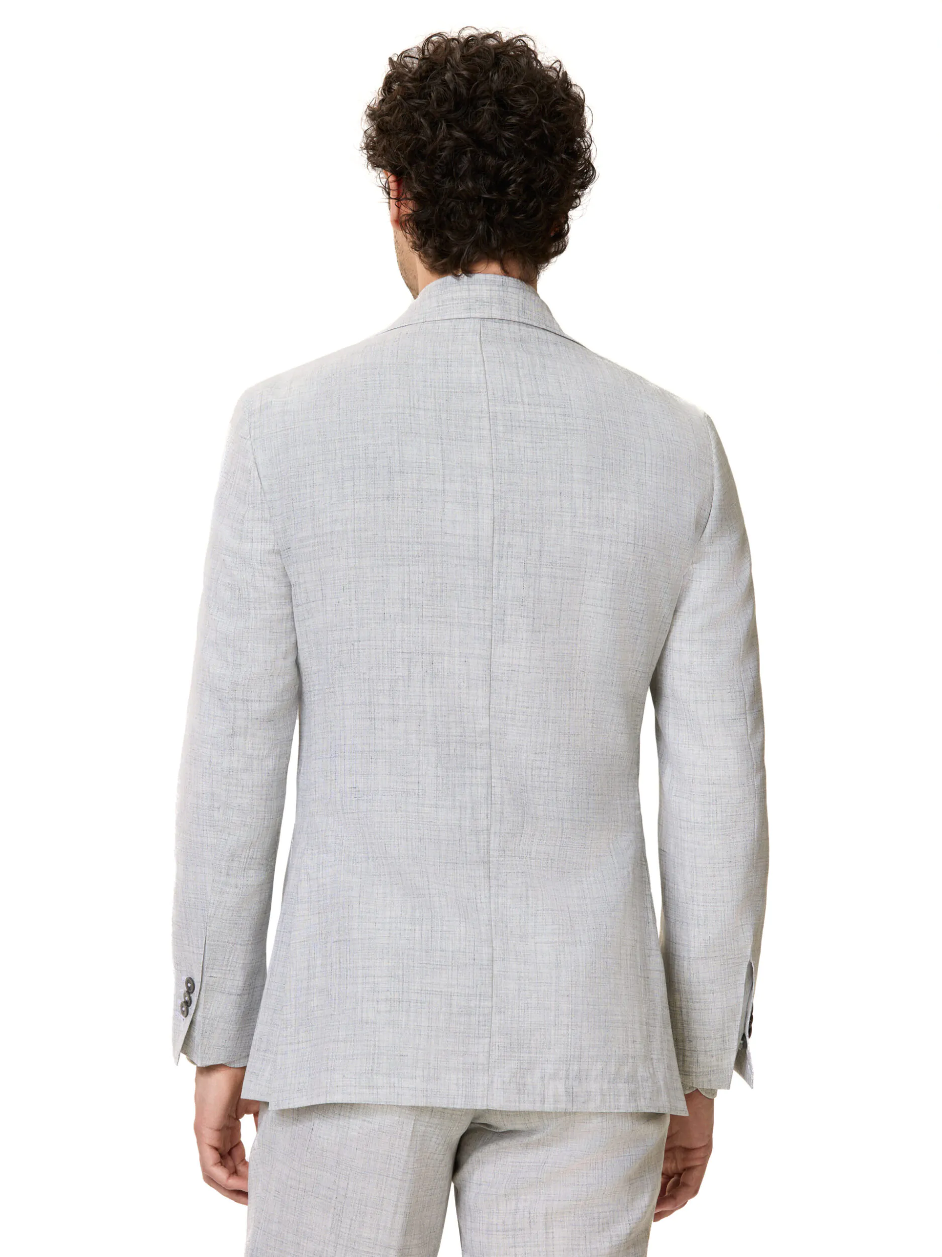 COSTUM TESATURA LORO PIANA SUMMERTIME, MADE TO MEASURE, GRI - imagine 3