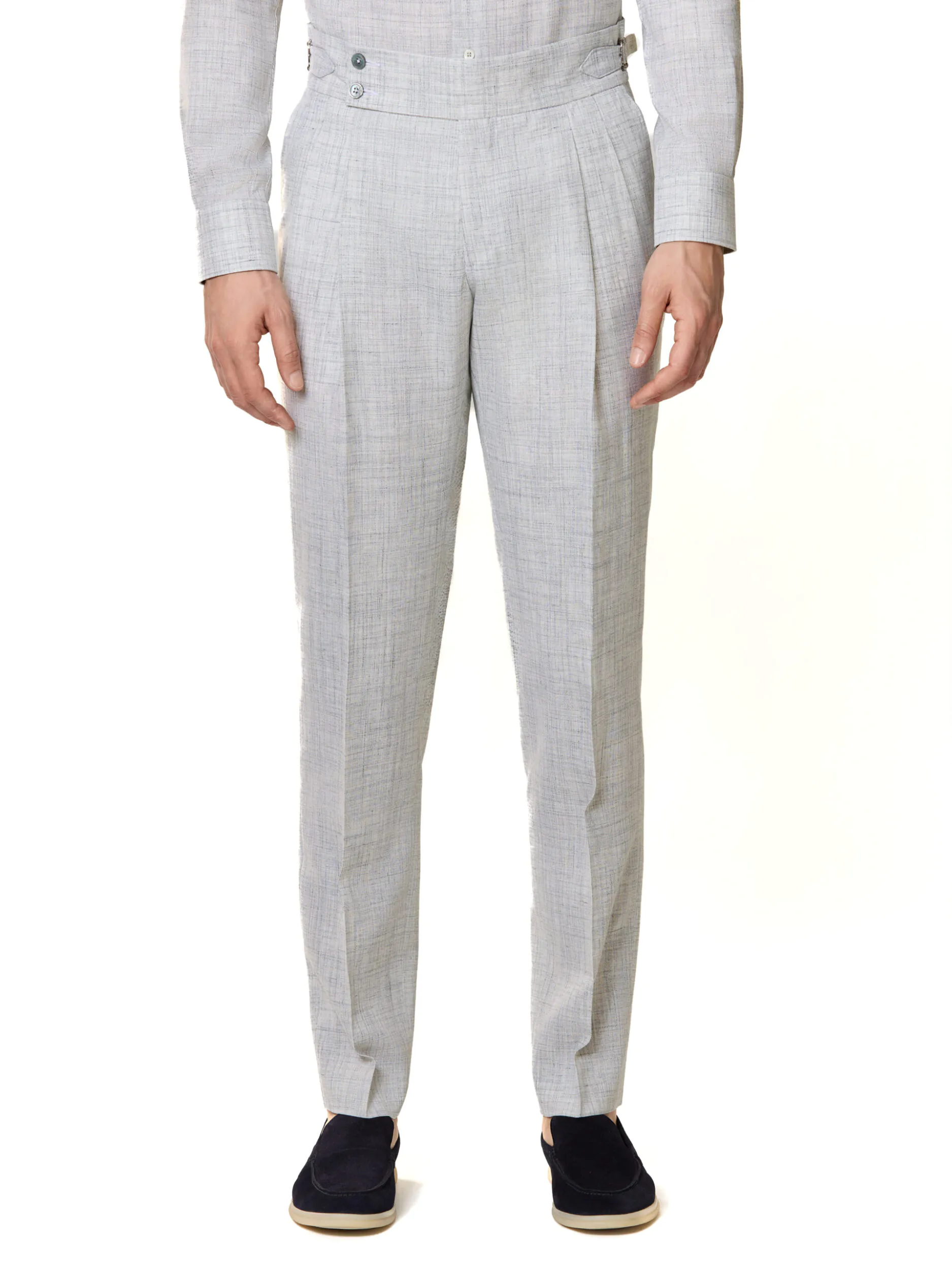 COSTUM TESATURA LORO PIANA SUMMERTIME, MADE TO MEASURE, GRI - imagine 7