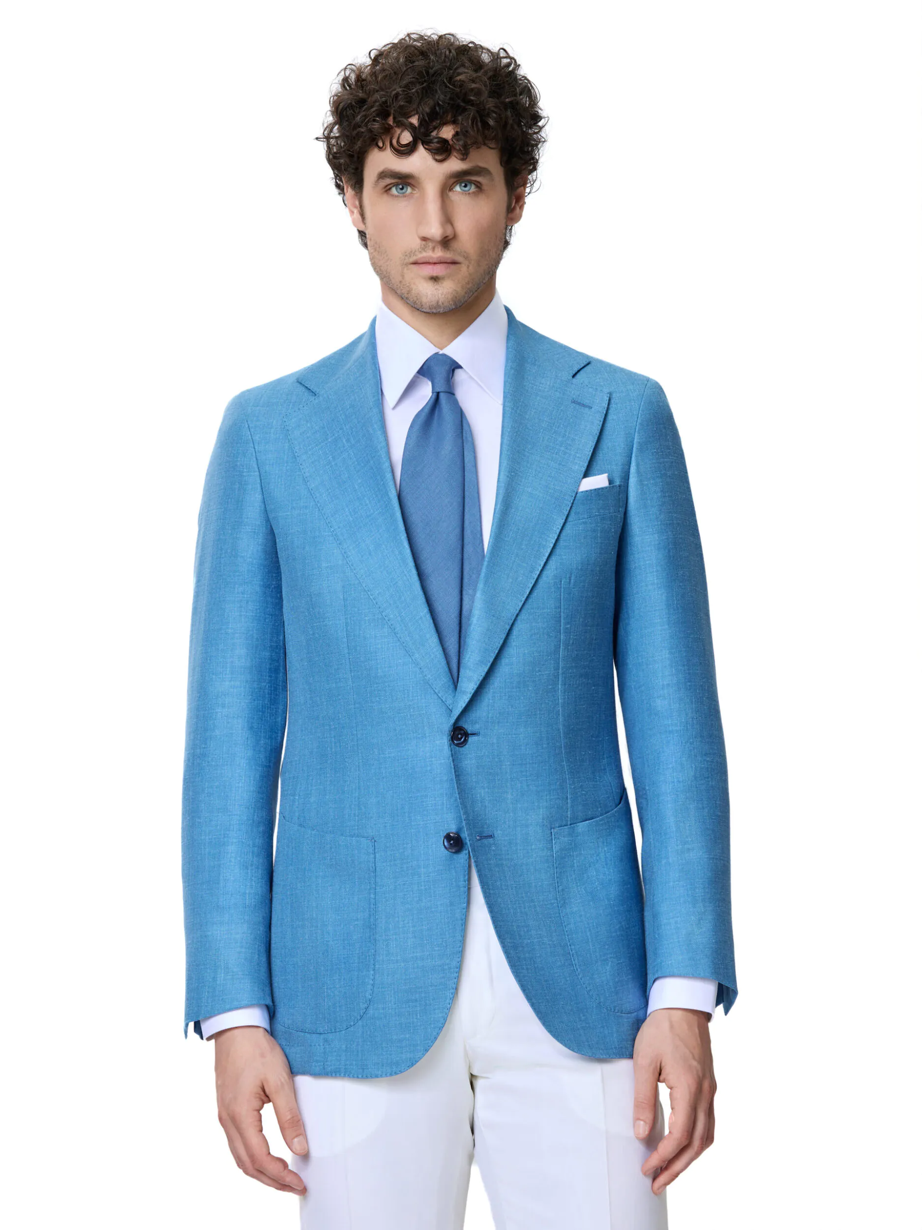 SACOU TESATURA TALLIA DI DELFINO, MADE TO MEASURE, ALBASTRU - imagine 8