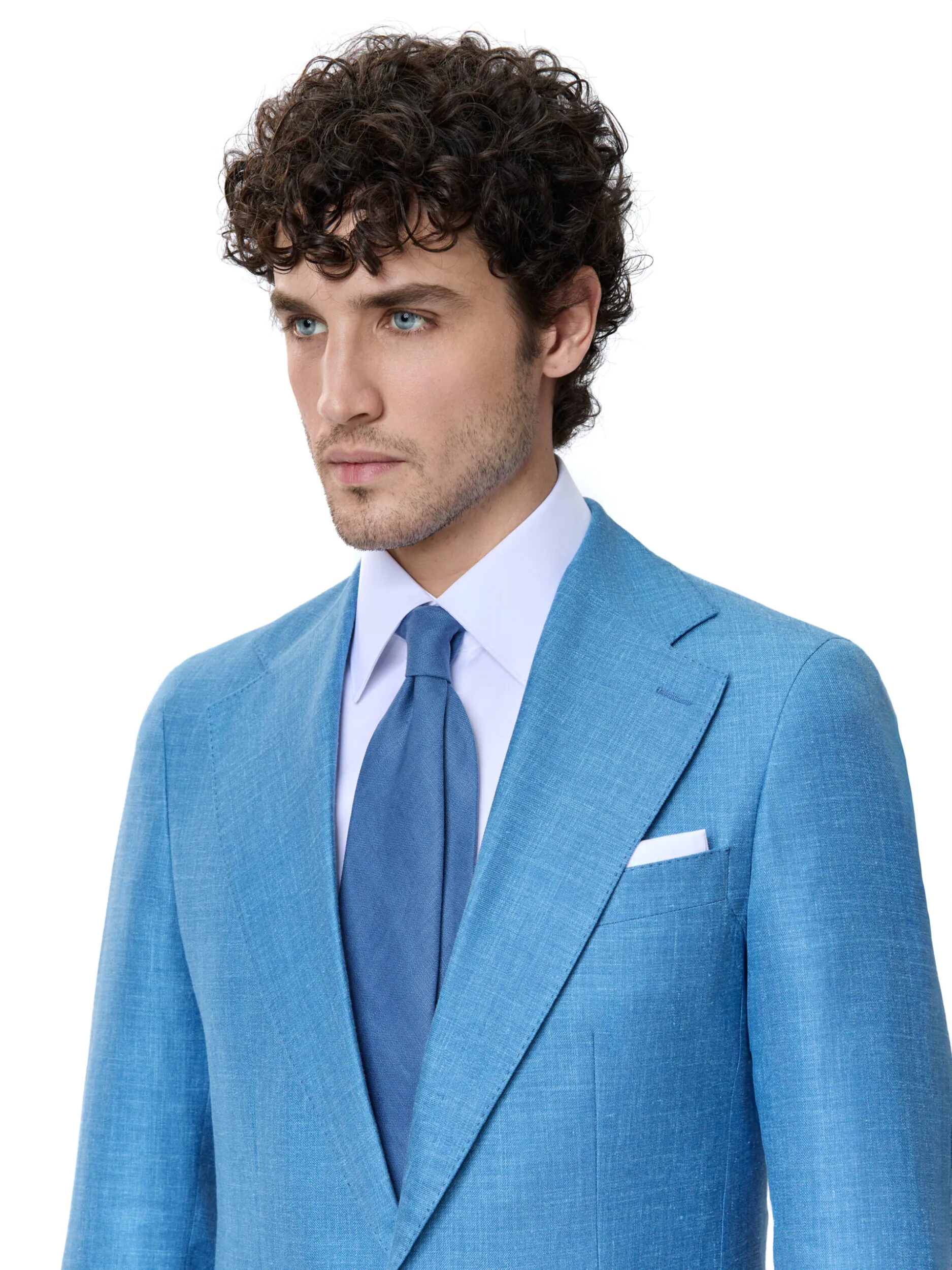 SACOU TESATURA TALLIA DI DELFINO, MADE TO MEASURE, ALBASTRU - imagine 9