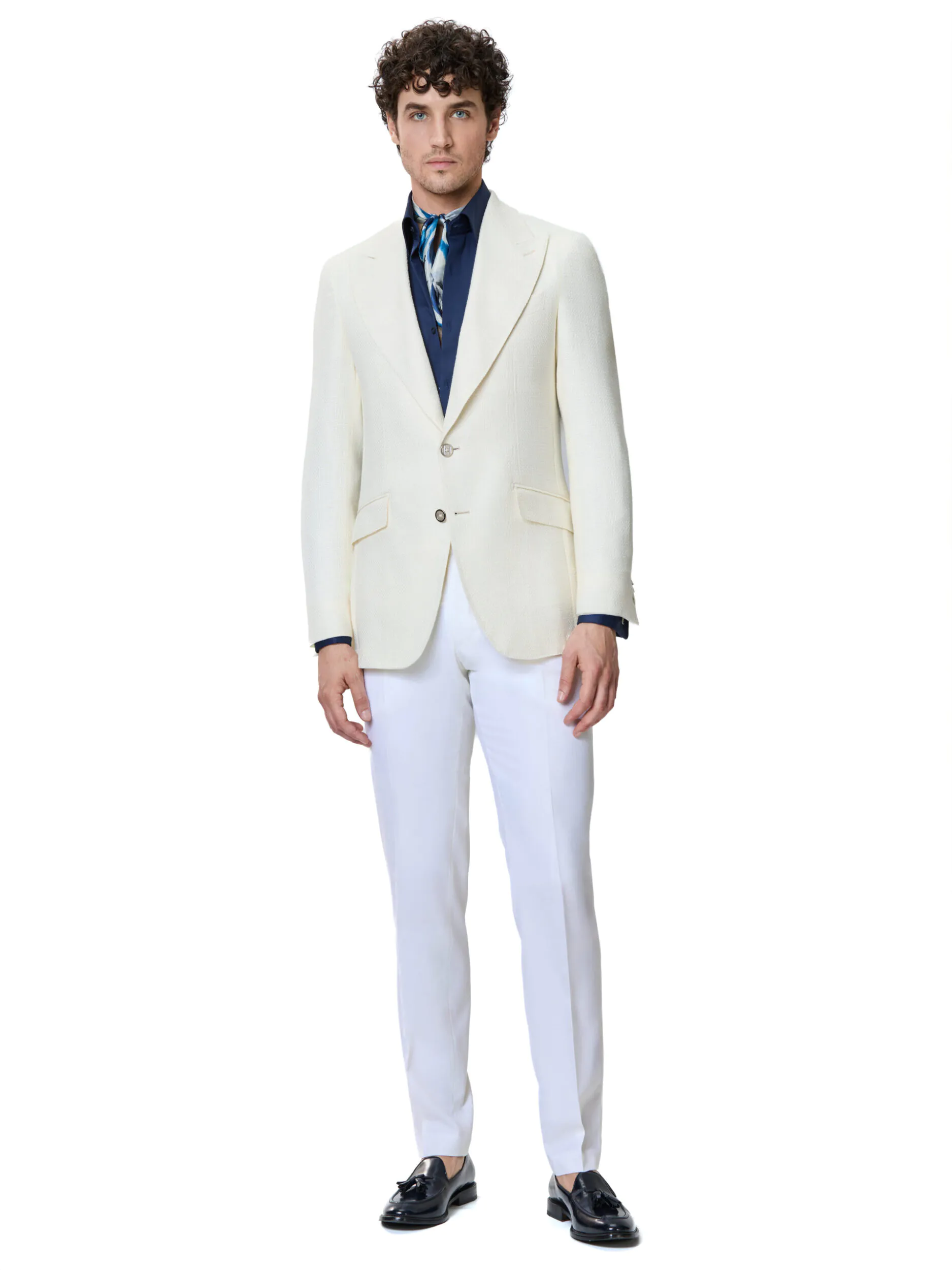 SACOU TESATURA LORO PIANA, ALB