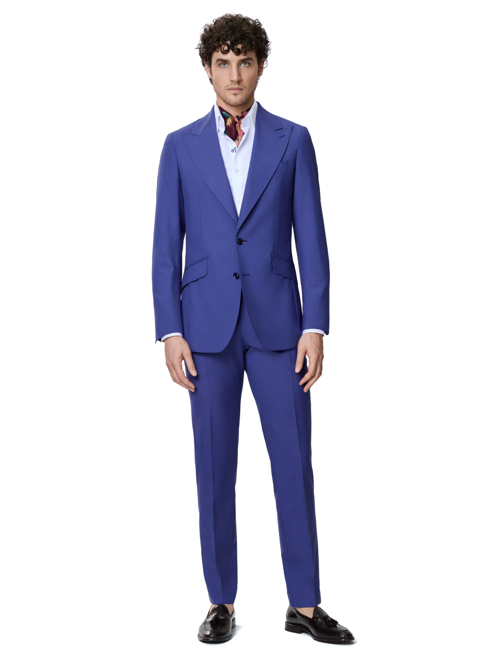 COSTUM TESATURA VITALE BARBERIS, MADE TO MEASURE, ALBASTRU INDIGO - imagine 3