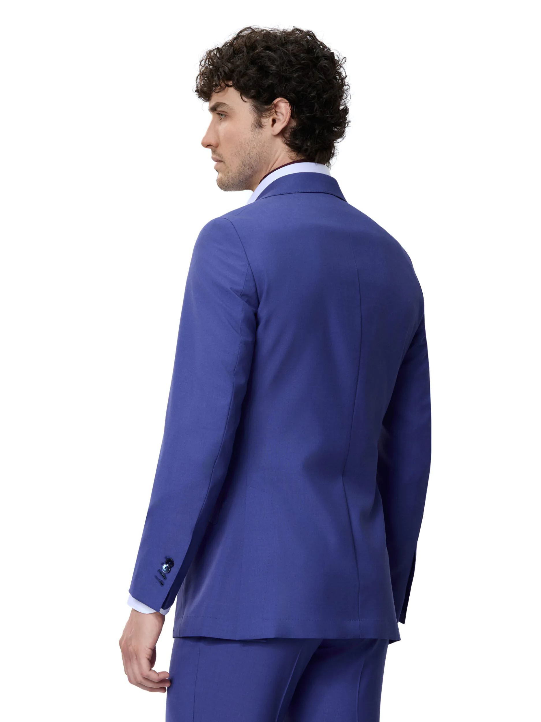 COSTUM TESATURA VITALE BARBERIS, MADE TO MEASURE, ALBASTRU INDIGO - imagine 4