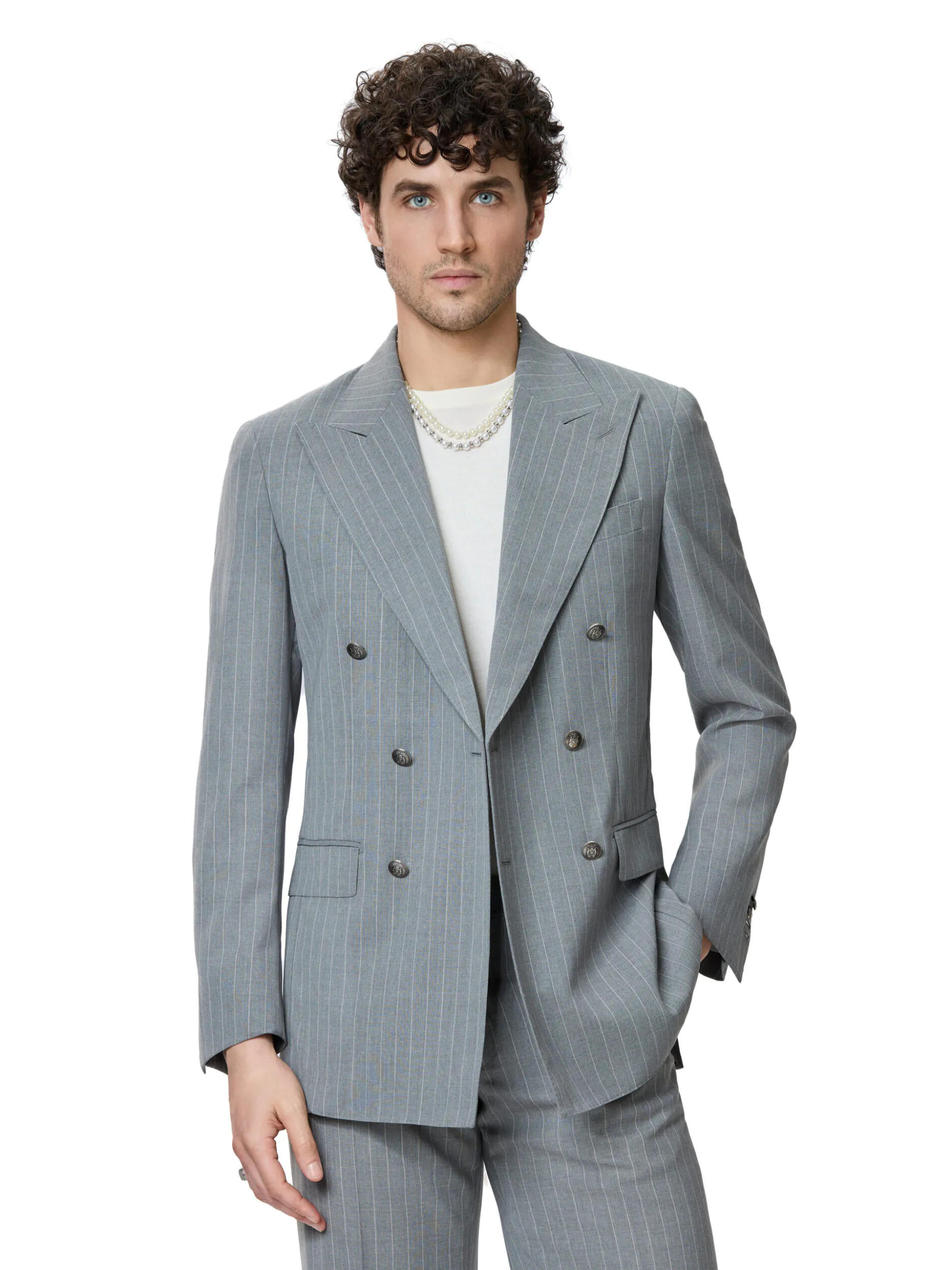 COSTUM TESATURA VITALE BARBERIS, MADE TO MEASURE, ALBASTRU INDIGO - imagine 3